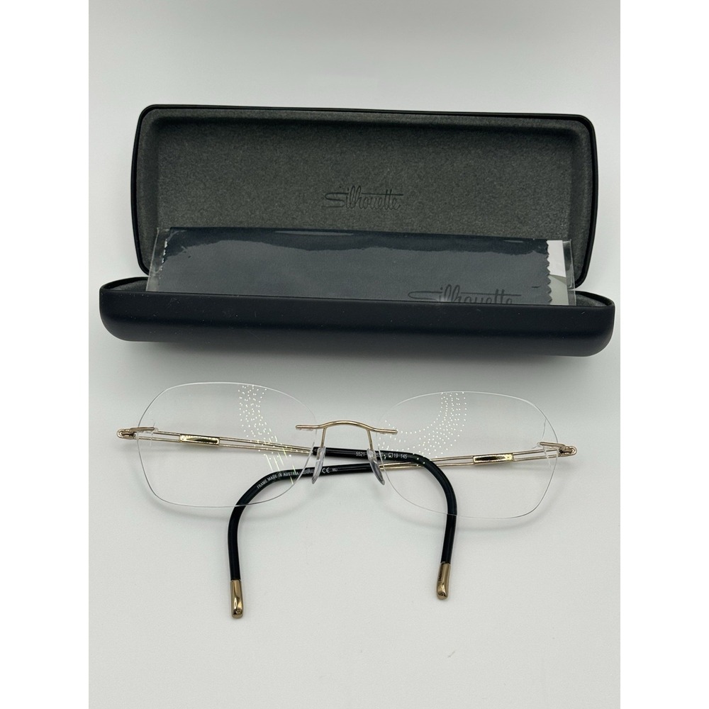 Silhouette 5521 70 7530 Titanium Gold‎ Rimless Eyeglass Frames 19 145 Austria